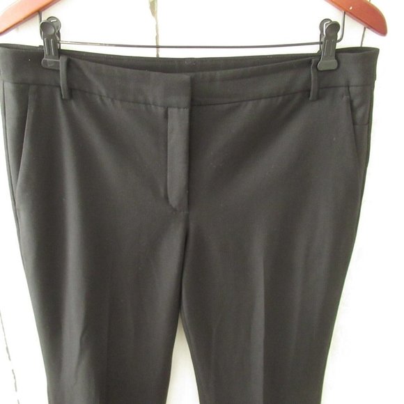 Kit & Ace Pants 10 Black Wool Blend Flat Front Crop Dress Suit Career - Picture 2 of 6